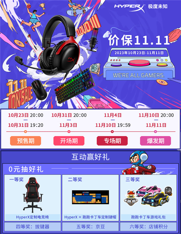 11.11火力全开 HyperX准点燃爆年终大促  第1张